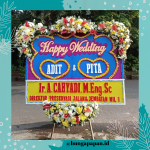 Bunga Papan Happy Wedding - BPHW418